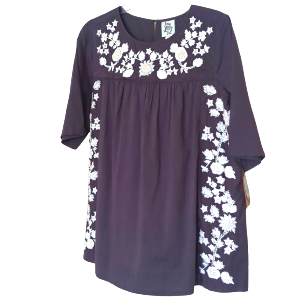 NWT ANTHROPOLOGIE IVY JANE XS EMBROIDERED TUNIC 🌸